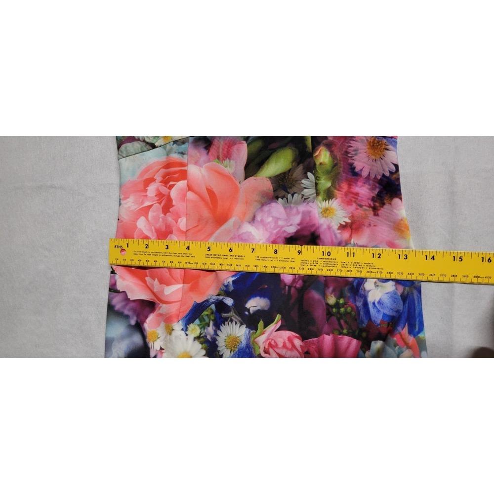 Blue Multicolored Floral Print Adjustable Straps Short Ted Baker Tank Dress Sz S - Picture 6 of 9